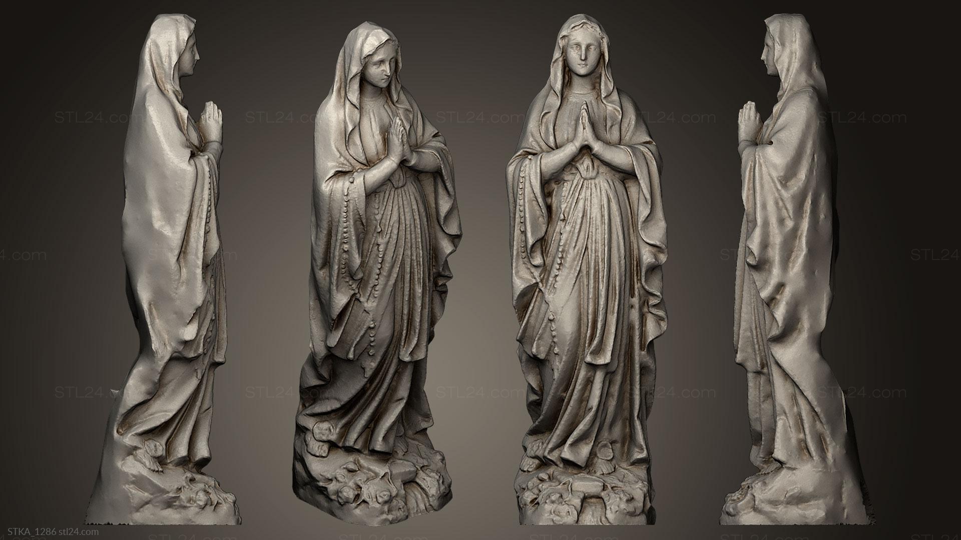 Statues antique and historical - St Mary statue, STKA_1286. 3D stl ...